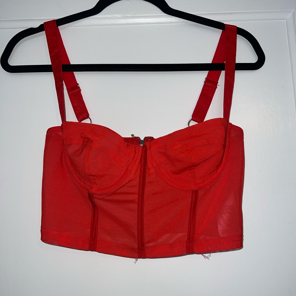 Edikted Red Corset Top